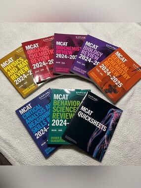 Like New Kaplan MCAT Complete Subject Review (7) Set 2024–2025 Original Storage